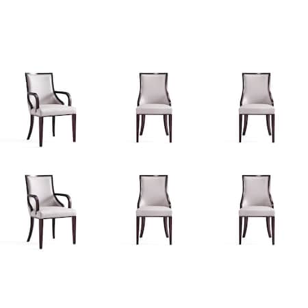 Manhattan Comfort Traditional 6-Piece Dining Chair and Armchairs for Dining Use 4-DC048-LG